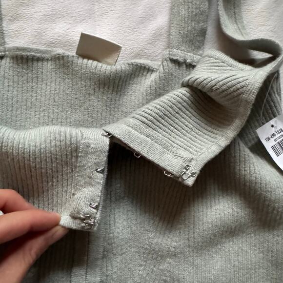 Abercrombie and Fitch Green Knit Corset Crop Tank NWT Large - Picture 2 of 4